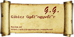 Gibicz Gyöngyvér névjegykártya